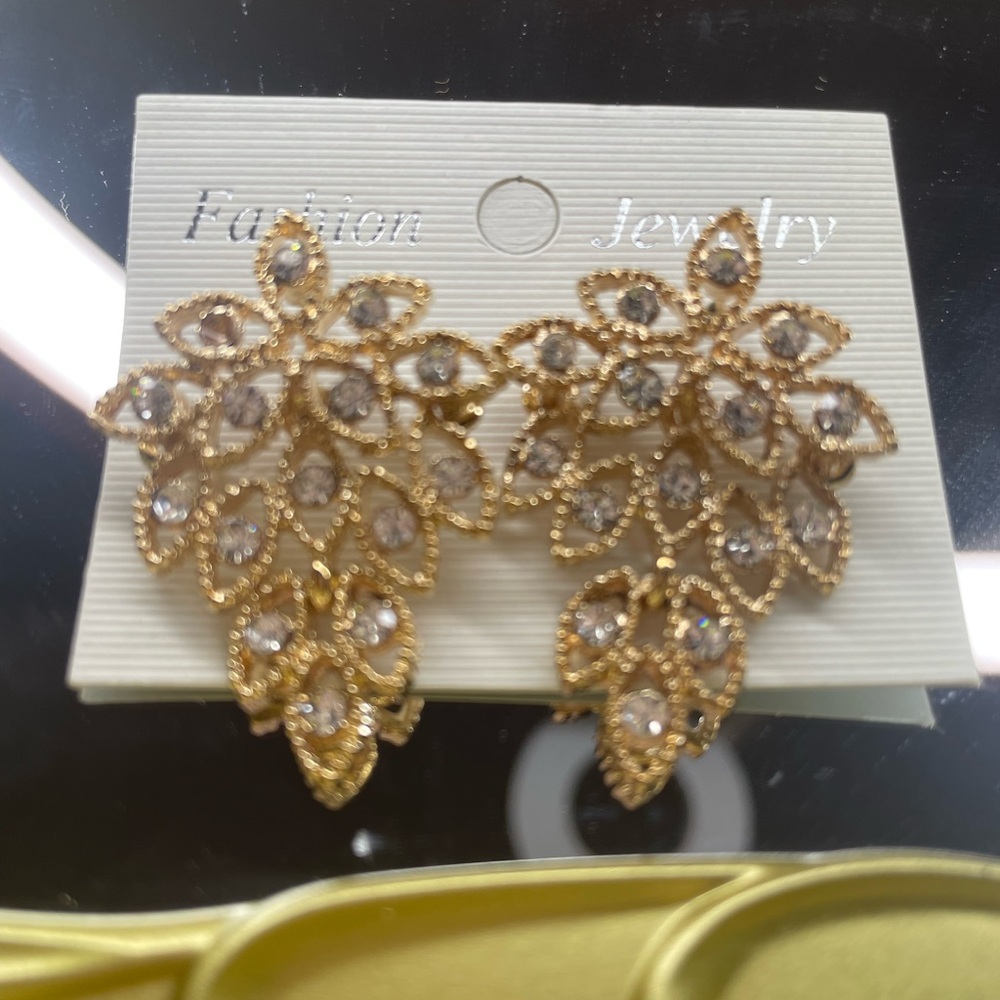Elegant Gold and Silver Leaf Earrings
